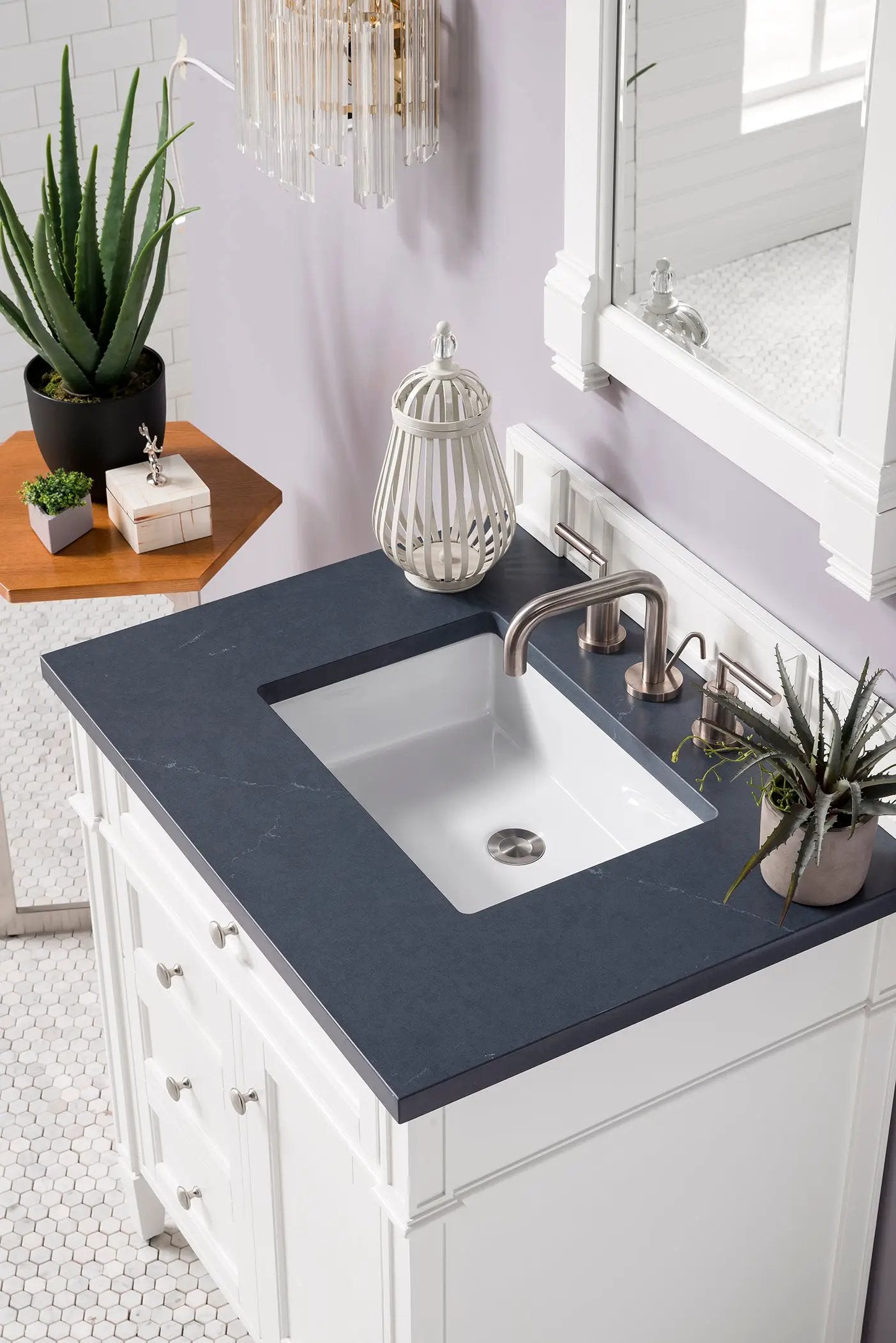 bright white vanity