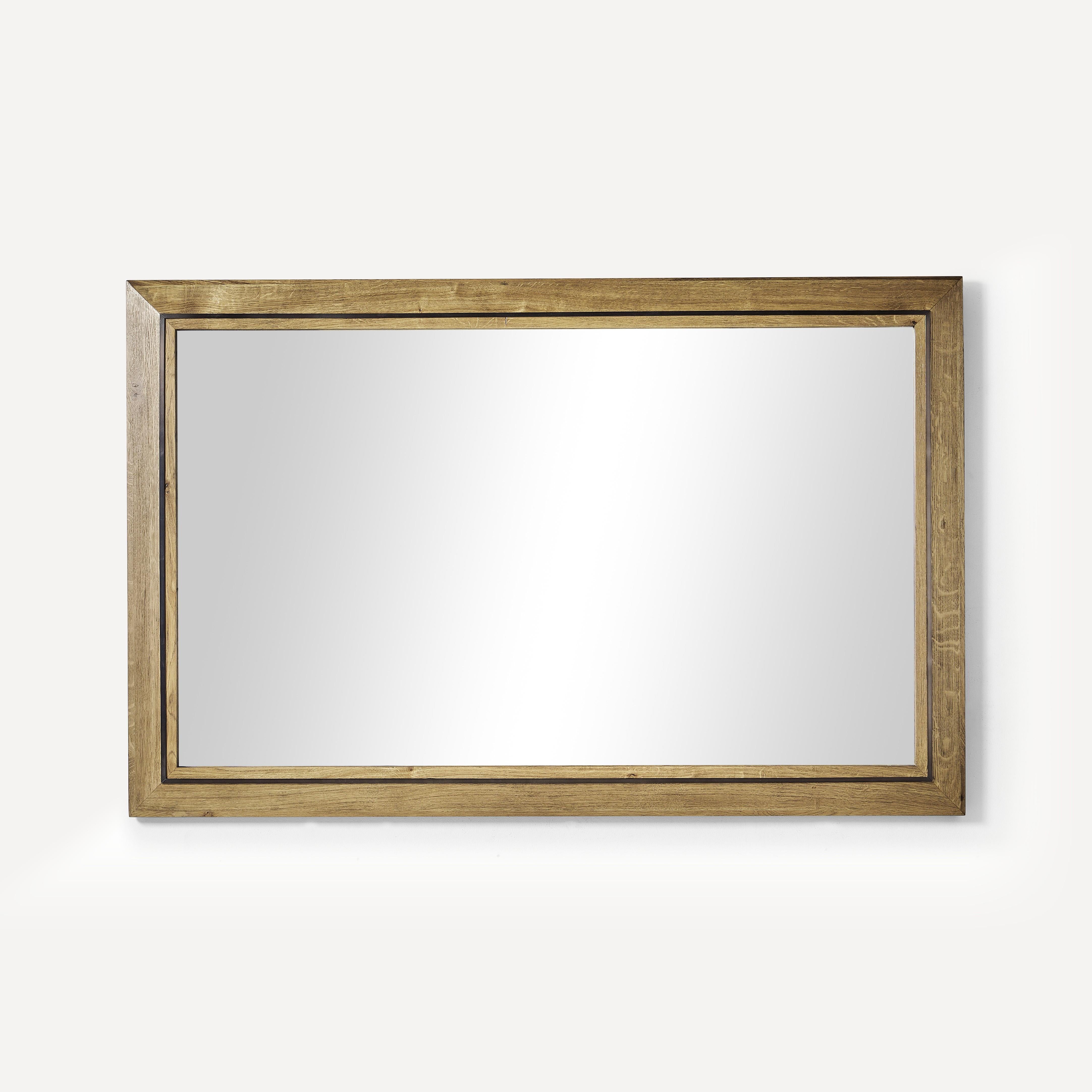 Robern Wood Mirror with Metal Inlay, 56"x 36"x 1-1/2"