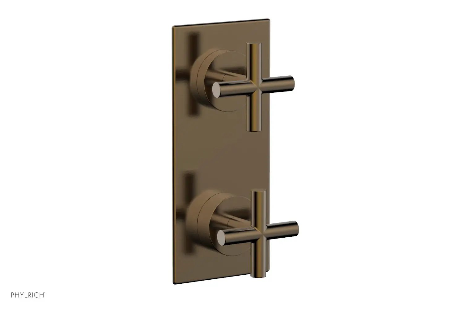 Phylrich TRANSITION 1/2" Thermostatic Valve with Volume Control or Diverter, Cross Handles by Phylrich