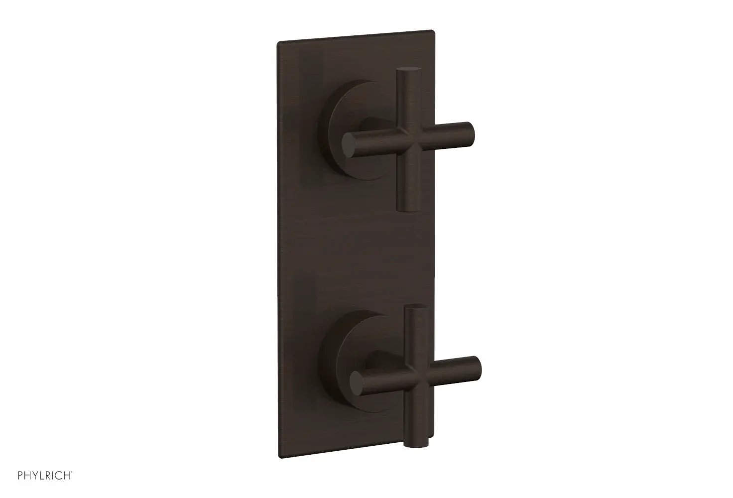Phylrich TRANSITION 1/2" Thermostatic Valve with Volume Control or Diverter, Cross Handles by Phylrich