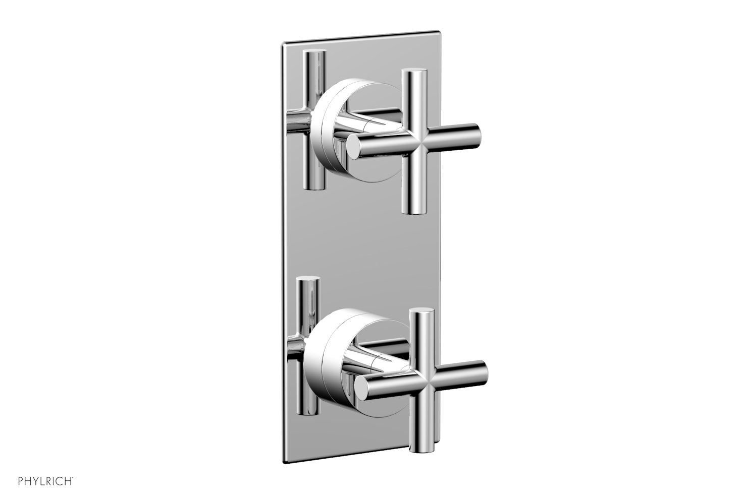 polished chrome thermostatic valve