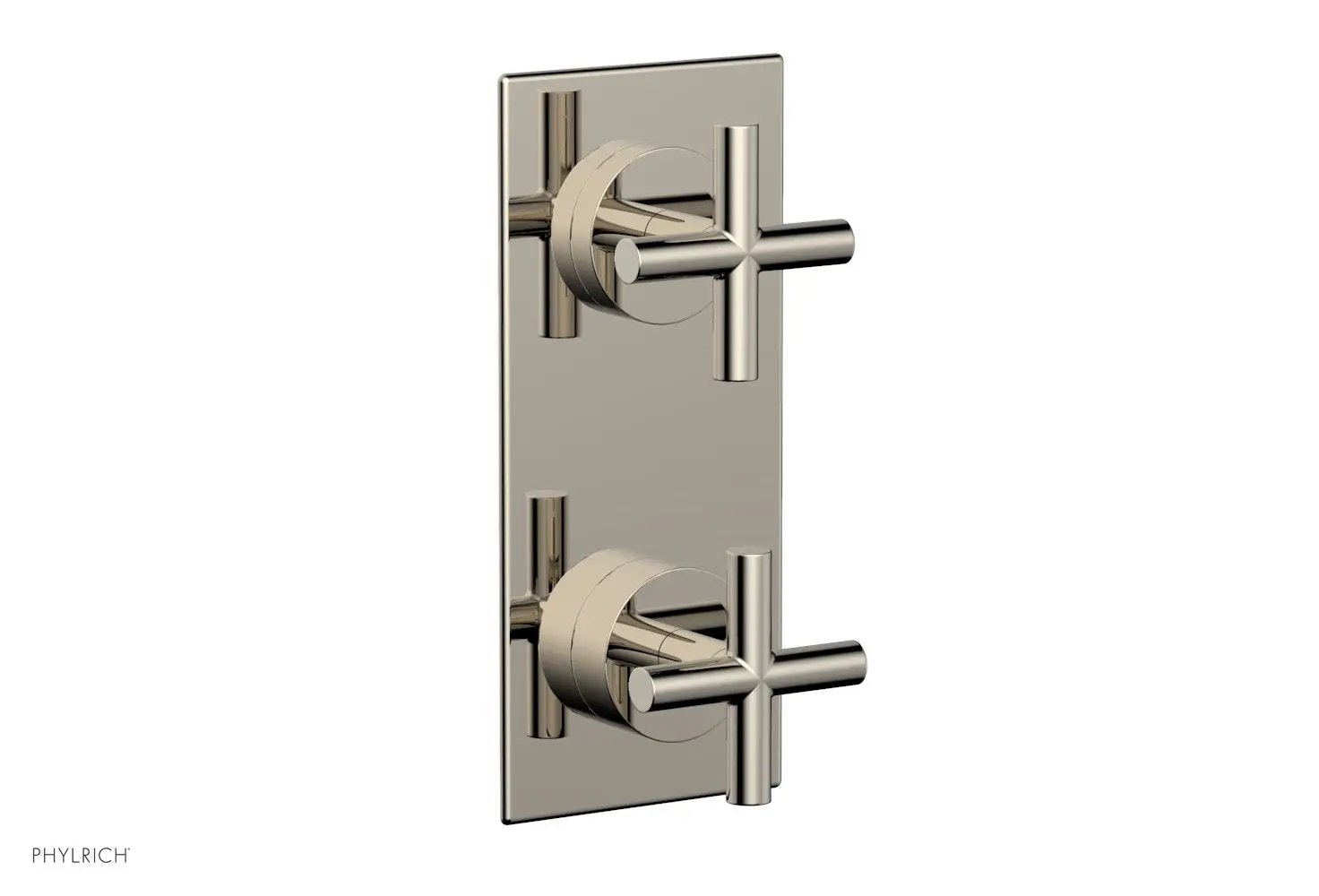 Phylrich TRANSITION 1/2" Thermostatic Valve with Volume Control or Diverter, Cross Handles by Phylrich