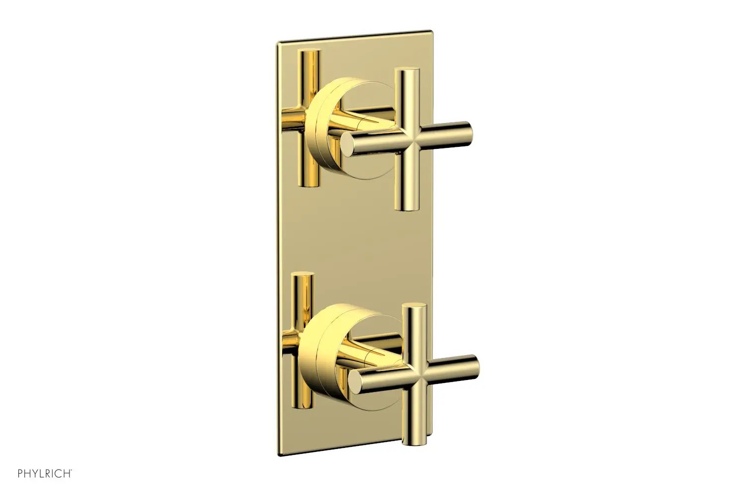 Phylrich TRANSITION 1/2" Thermostatic Valve with Volume Control or Diverter, Cross Handles by Phylrich