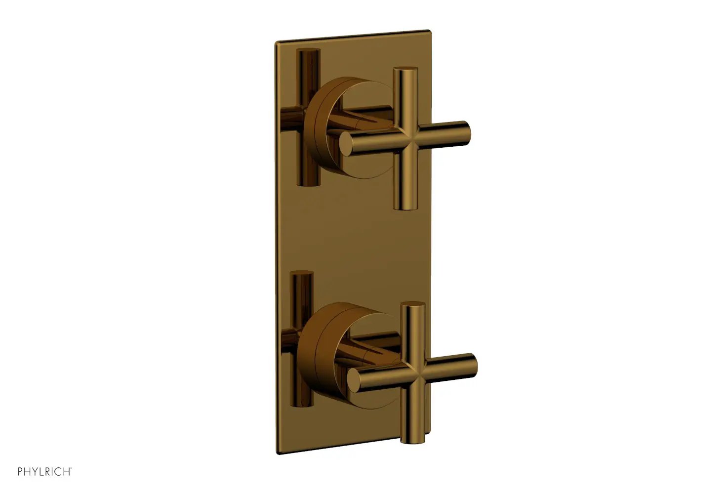 Phylrich TRANSITION 1/2" Thermostatic Valve with Volume Control or Diverter, Cross Handles by Phylrich