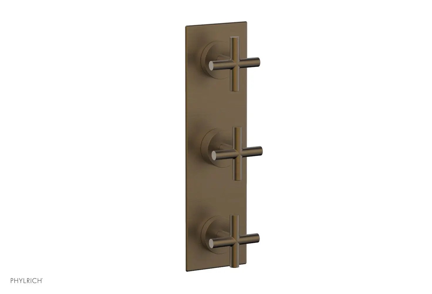 Phylrich TRANSITION 1/2" Thermostatic Valve with Two Volume Control, Cross Handles by Phylrich