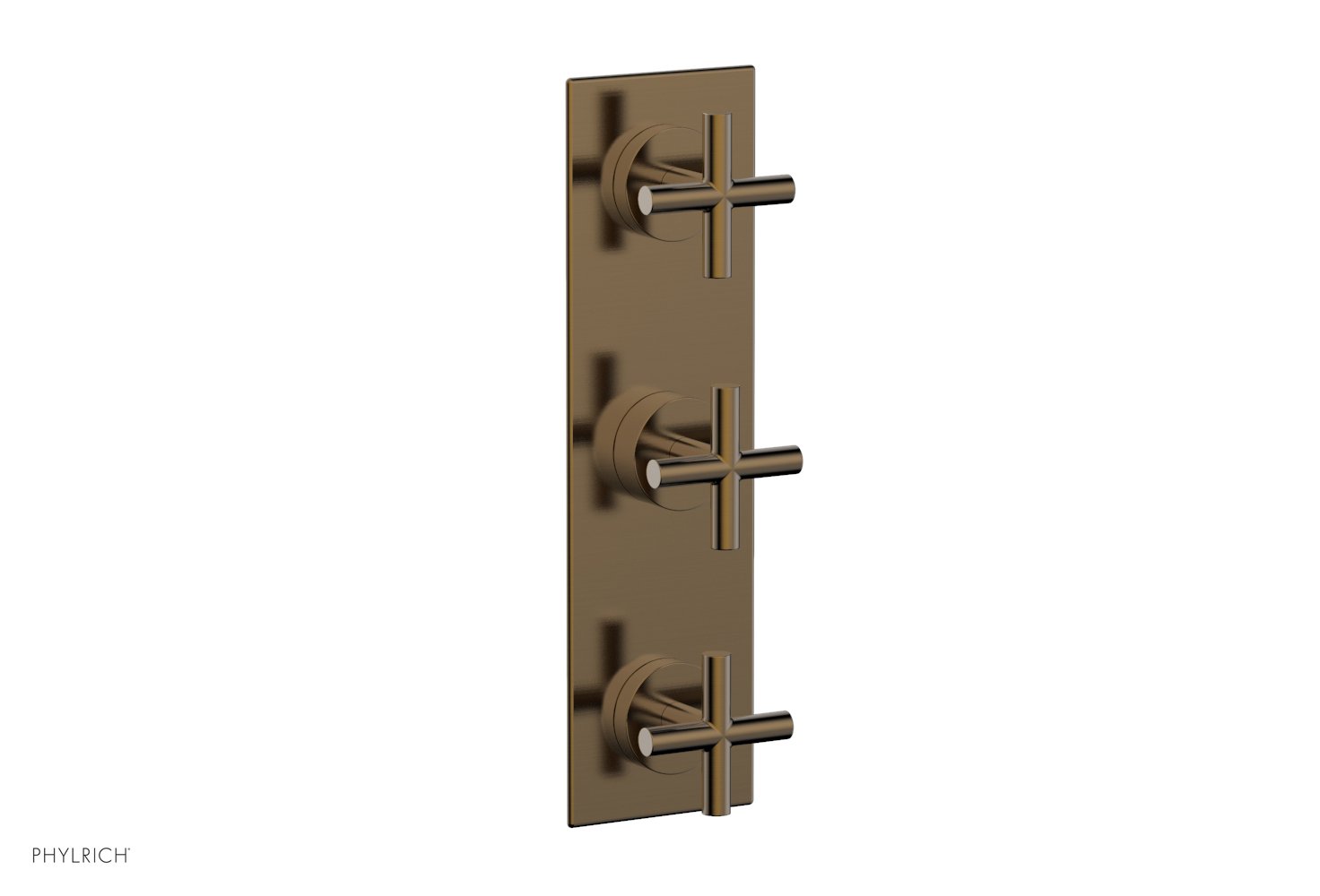 Phylrich TRANSITION 1/2" Thermostatic Valve with Two Volume Control, Cross Handles by Phylrich