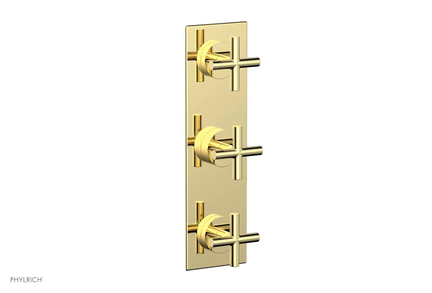 Phylrich TRANSITION 1/2" Thermostatic Valve with Two Volume Control, Cross Handles by Phylrich