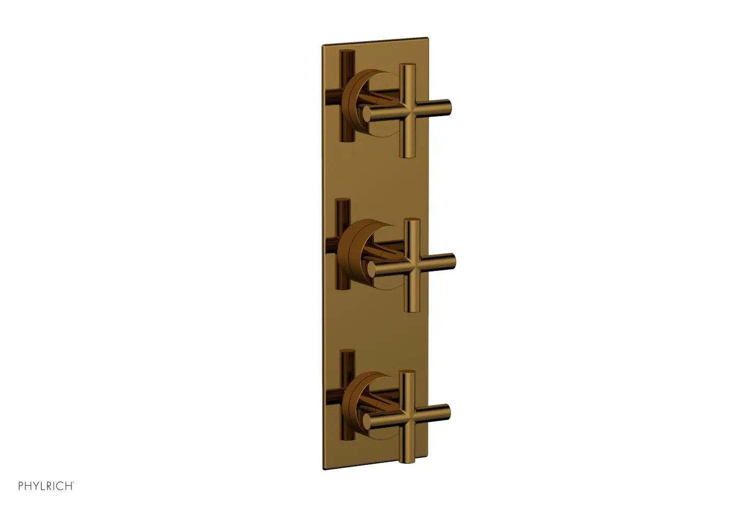 Phylrich TRANSITION 1/2" Thermostatic Valve with Two Volume Control, Cross Handles by Phylrich