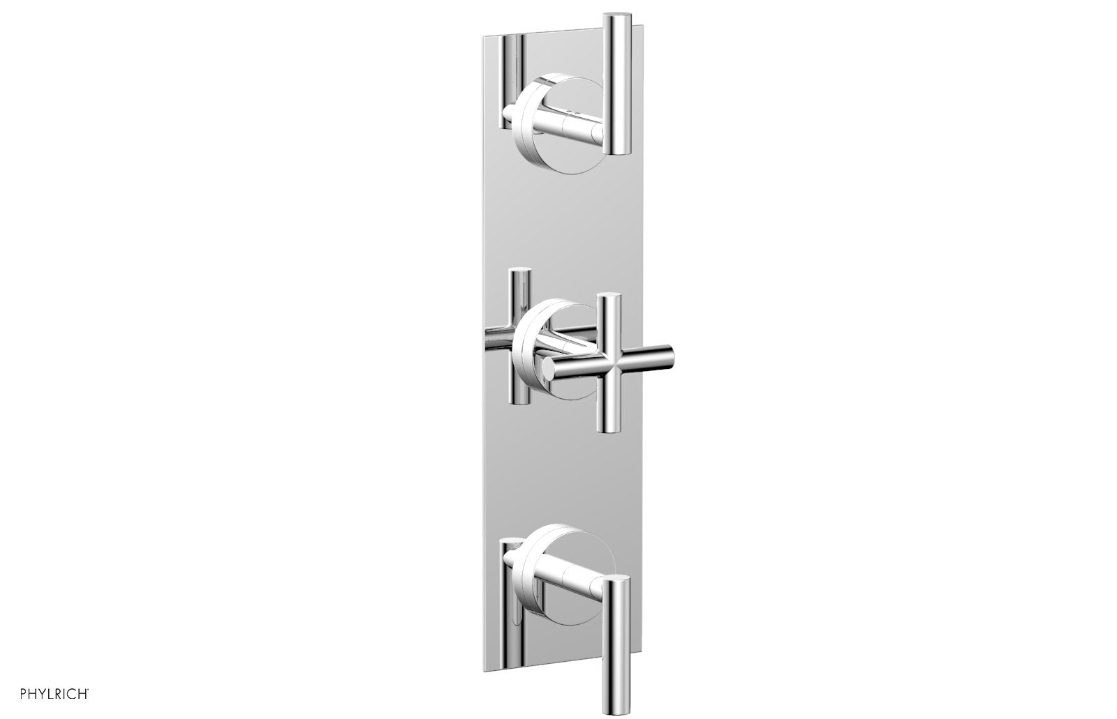 polished chrome thermostatic valve