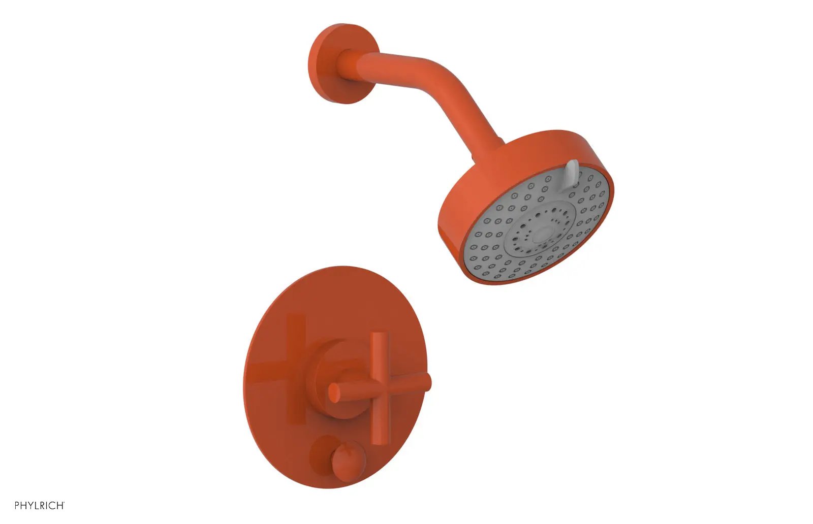 Phylrich TRANSITION Pressure Balance Shower and Diverter Set (Less Spout), Cross Handle by Phylrich