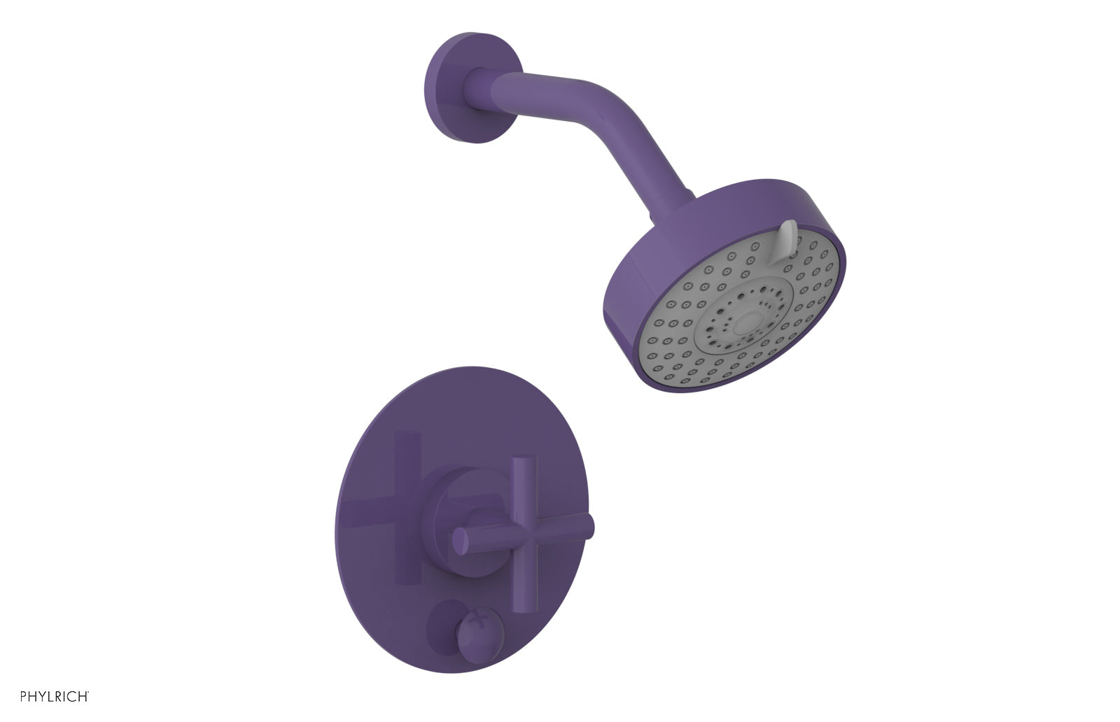 Phylrich TRANSITION Pressure Balance Shower and Diverter Set (Less Spout), Cross Handle by Phylrich
