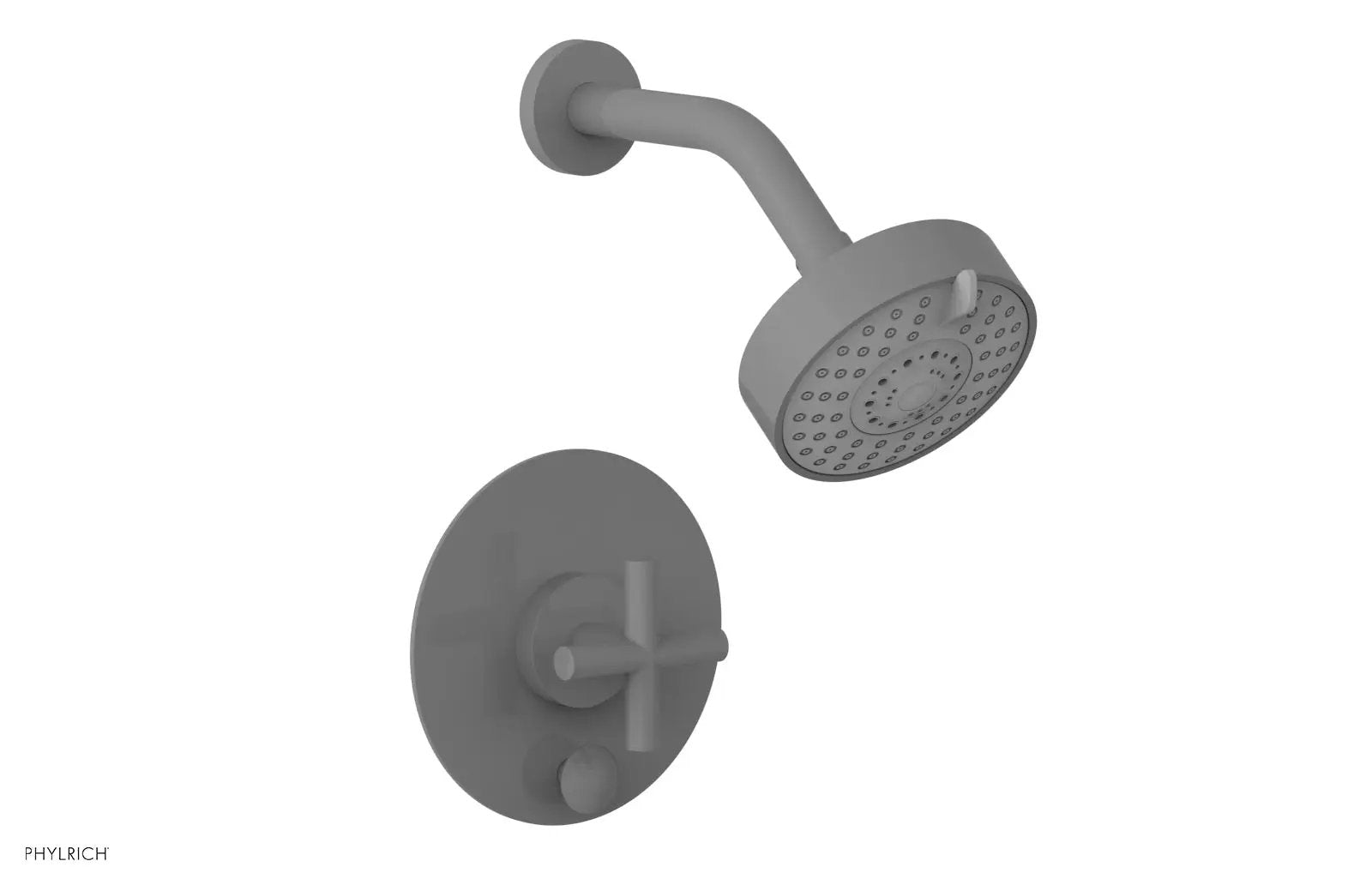 Phylrich TRANSITION Pressure Balance Shower and Diverter Set (Less Spout), Cross Handle by Phylrich