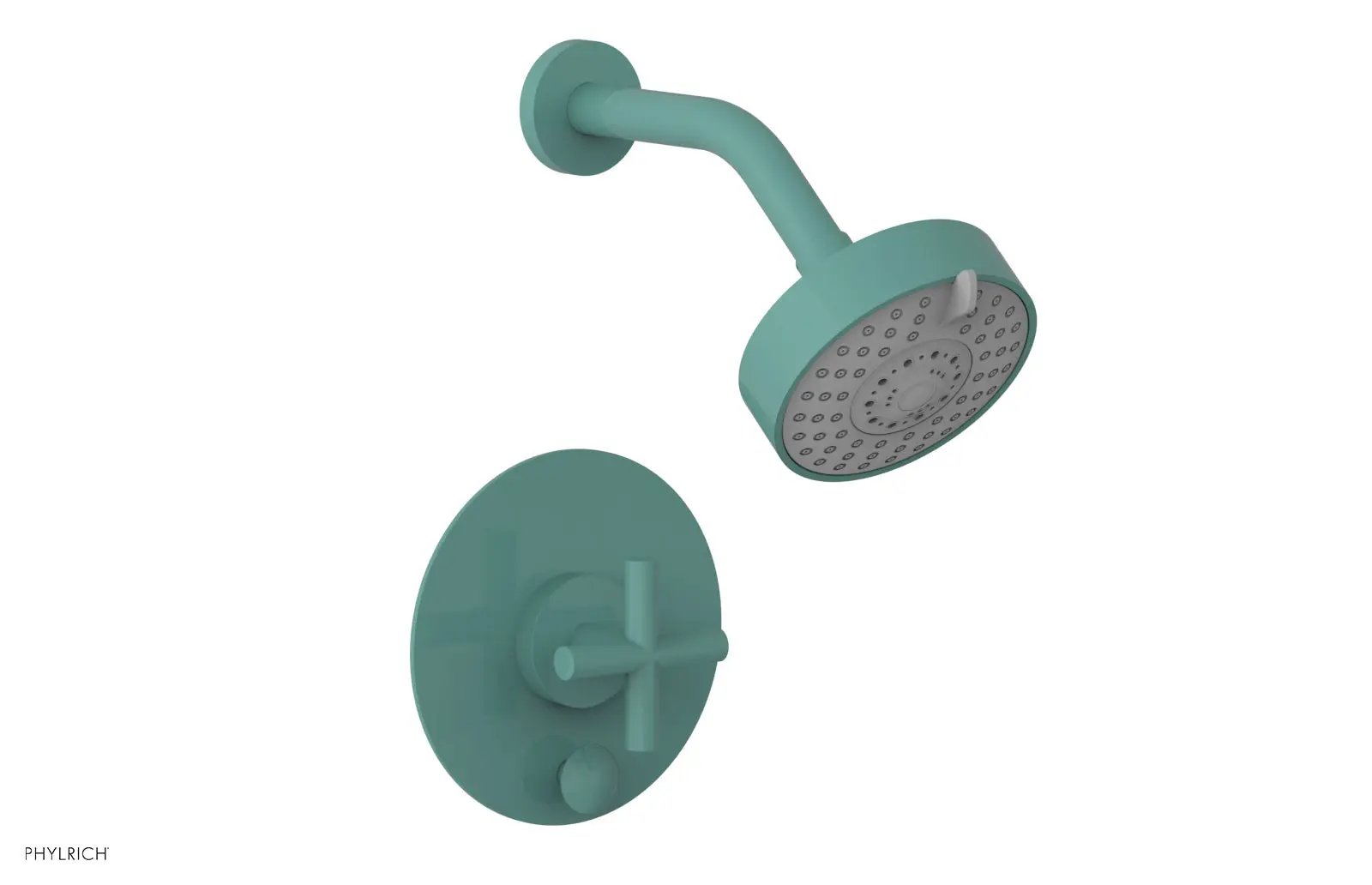 Phylrich TRANSITION Pressure Balance Shower and Diverter Set (Less Spout), Cross Handle by Phylrich