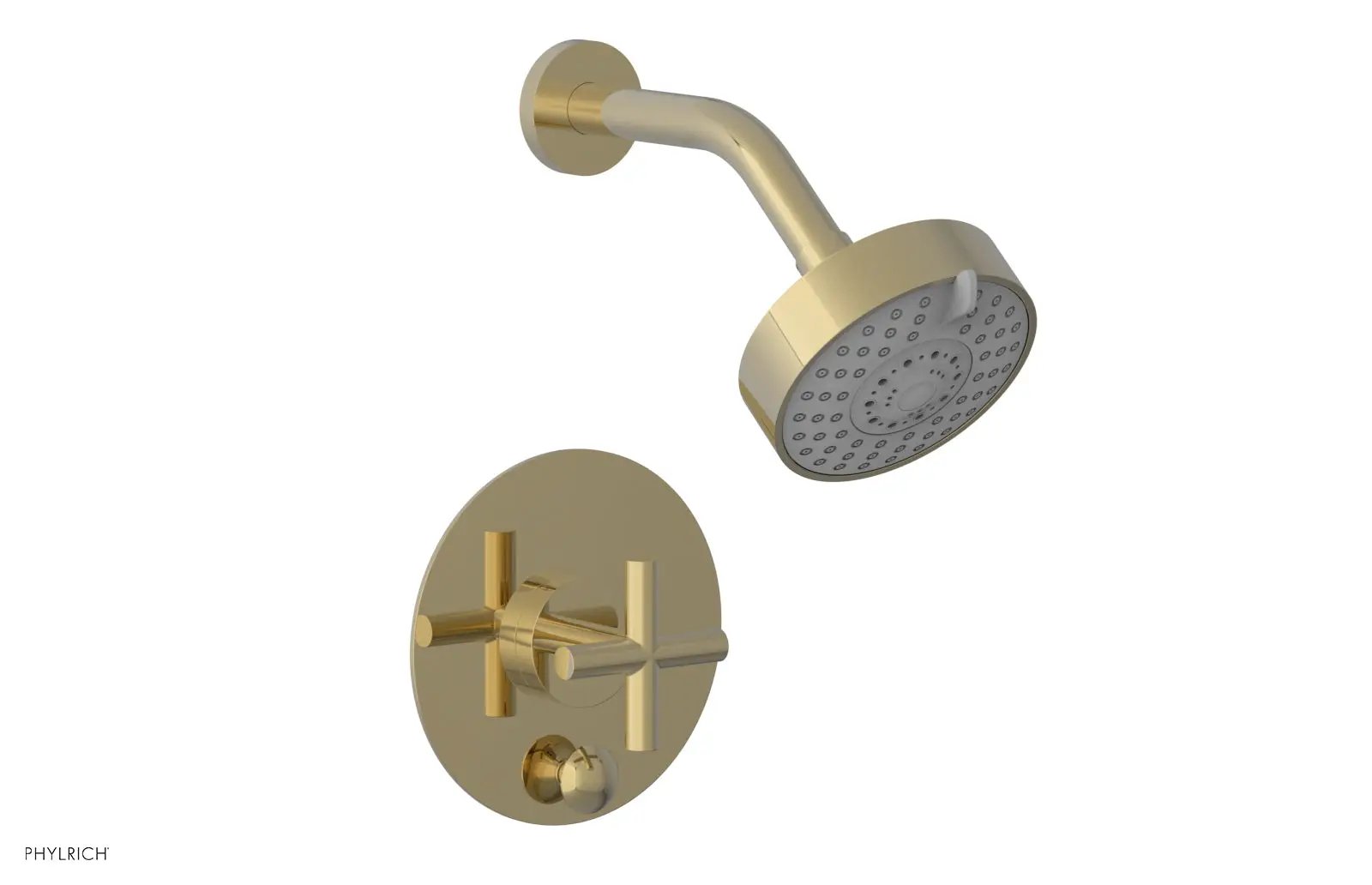 Phylrich TRANSITION Pressure Balance Shower and Diverter Set (Less Spout), Cross Handle by Phylrich