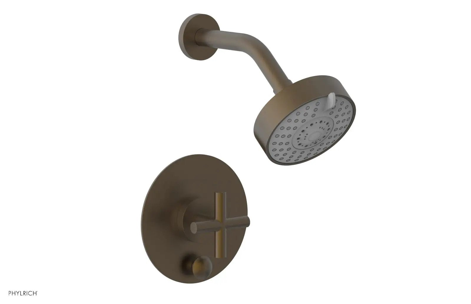 Phylrich TRANSITION Pressure Balance Shower and Diverter Set (Less Spout), Cross Handle by Phylrich