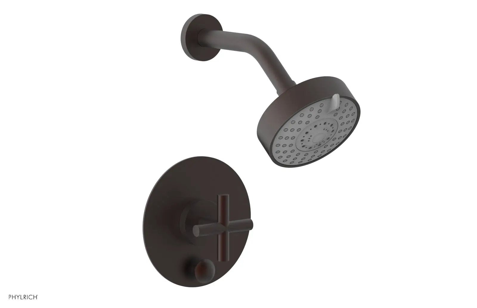 Phylrich TRANSITION Pressure Balance Shower and Diverter Set (Less Spout), Cross Handle by Phylrich