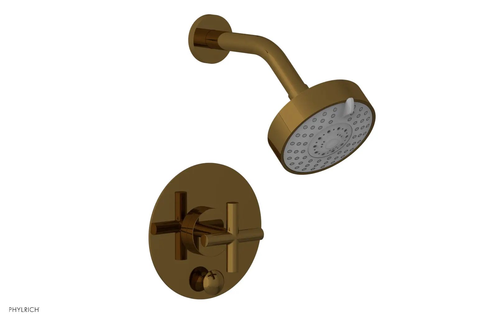 Phylrich TRANSITION Pressure Balance Shower and Diverter Set (Less Spout), Cross Handle by Phylrich