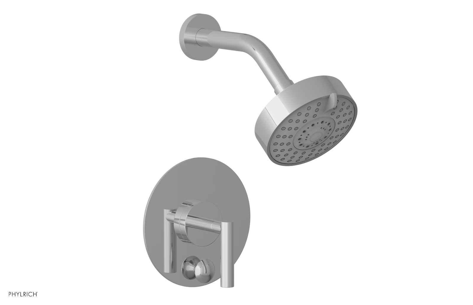 polished chrome shower set