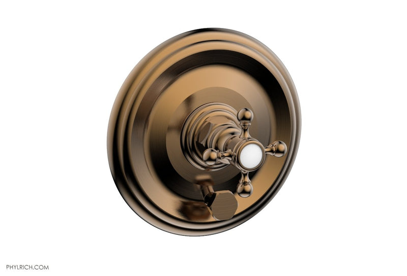 Phylrich HEX TRADITIONAL Pressure Balance Shower Plate with Diverter and Handle Trim Set