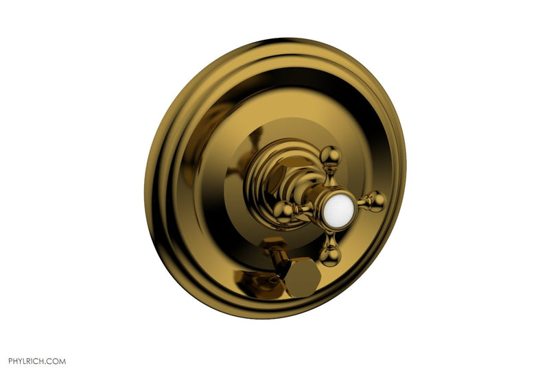 Phylrich HEX TRADITIONAL Pressure Balance Shower Plate with Diverter and Handle Trim Set