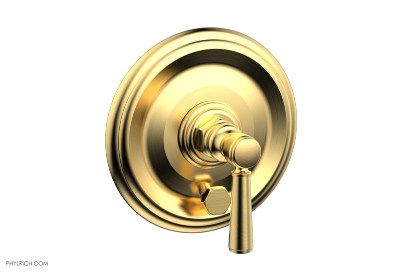 Phylrich HEX TRADITIONAL Pressure Balance Shower Plate with Diverter and Handle Trim Set