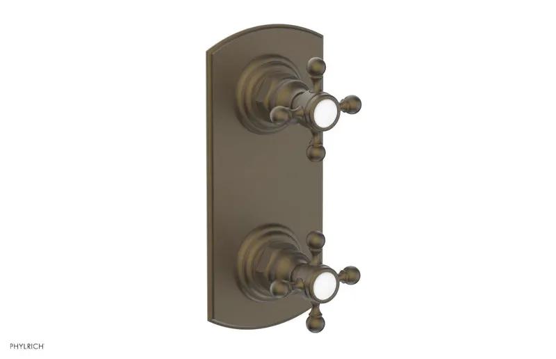 Phylrich HEX TRADITIONAL 1/2" Thermostatic Valve with Volume Control or Diverter Cross Handles by Phylrich