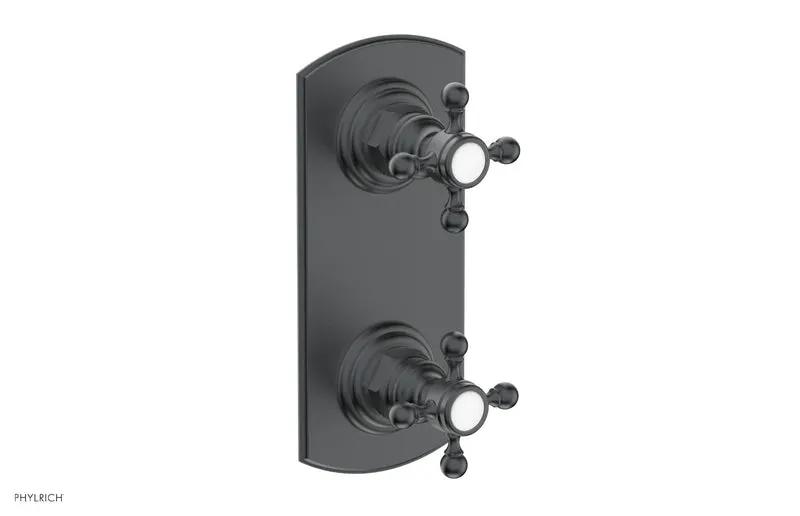 Phylrich HEX TRADITIONAL 1/2" Thermostatic Valve with Volume Control or Diverter Cross Handles by Phylrich