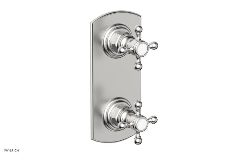 Phylrich HEX TRADITIONAL 1/2" Thermostatic Valve with Volume Control or Diverter Cross Handles by Phylrich