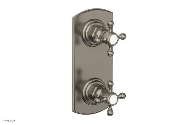 Phylrich HEX TRADITIONAL 1/2" Thermostatic Valve with Volume Control or Diverter Cross Handles by Phylrich