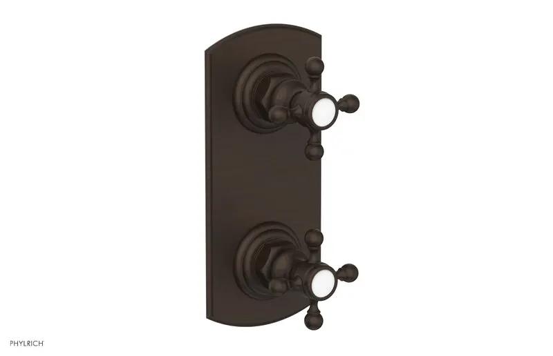 Phylrich HEX TRADITIONAL 1/2" Thermostatic Valve with Volume Control or Diverter Cross Handles by Phylrich