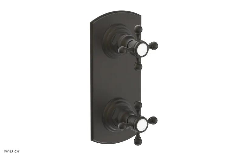 Phylrich HEX TRADITIONAL 1/2" Thermostatic Valve with Volume Control or Diverter Cross Handles by Phylrich