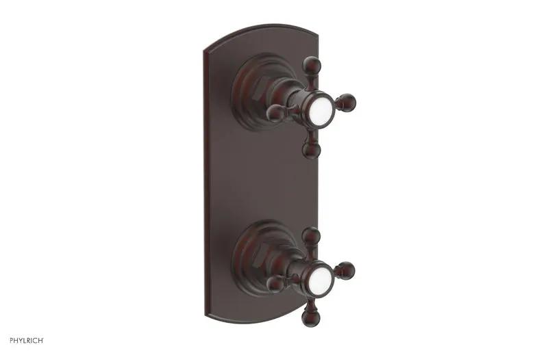 Phylrich HEX TRADITIONAL 1/2" Thermostatic Valve with Volume Control or Diverter Cross Handles by Phylrich