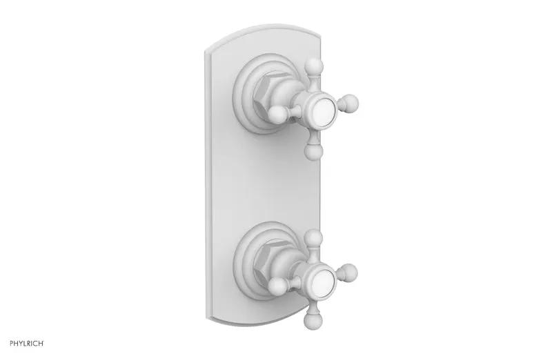 Phylrich HEX TRADITIONAL 1/2" Thermostatic Valve with Volume Control or Diverter Cross Handles by Phylrich