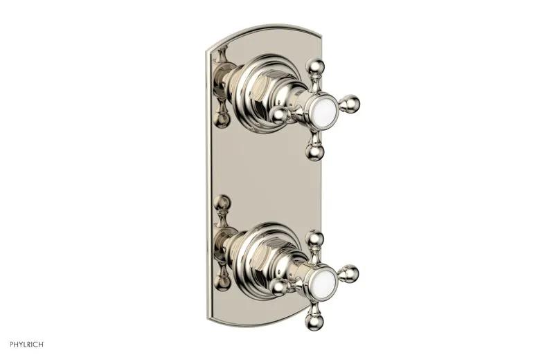Phylrich HEX TRADITIONAL 1/2" Thermostatic Valve with Volume Control or Diverter Cross Handles by Phylrich