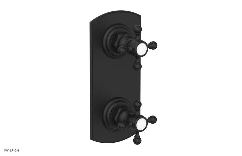 Phylrich HEX TRADITIONAL 1/2" Thermostatic Valve with Volume Control or Diverter Cross Handles by Phylrich