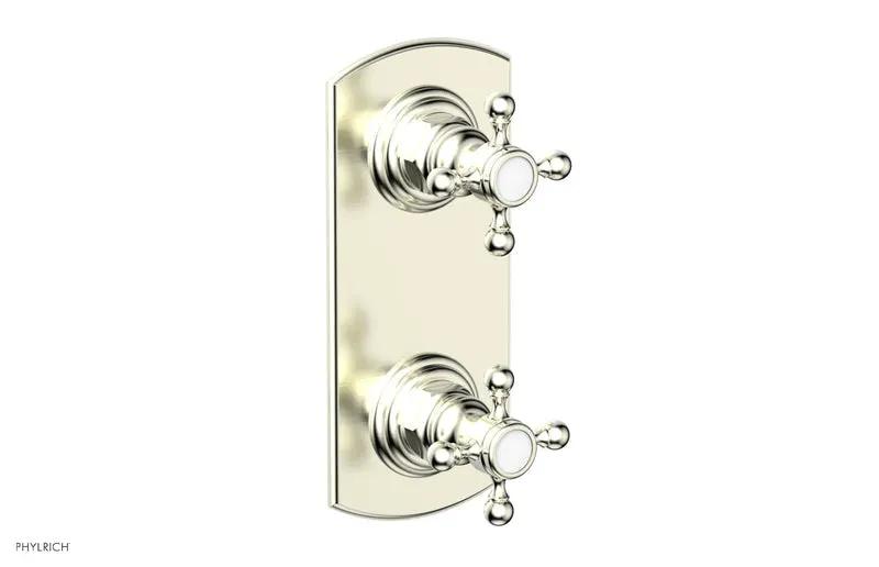 Phylrich HEX TRADITIONAL 1/2" Thermostatic Valve with Volume Control or Diverter Cross Handles by Phylrich