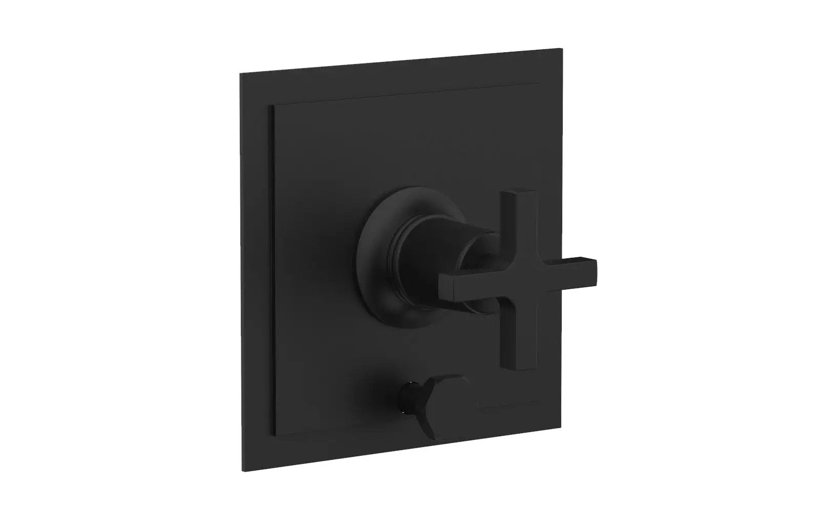 Phylrich HEX MODERN Pressure Balance Shower Plate with Diverter and Handle Trim Set - Cross Handle by Phylrich