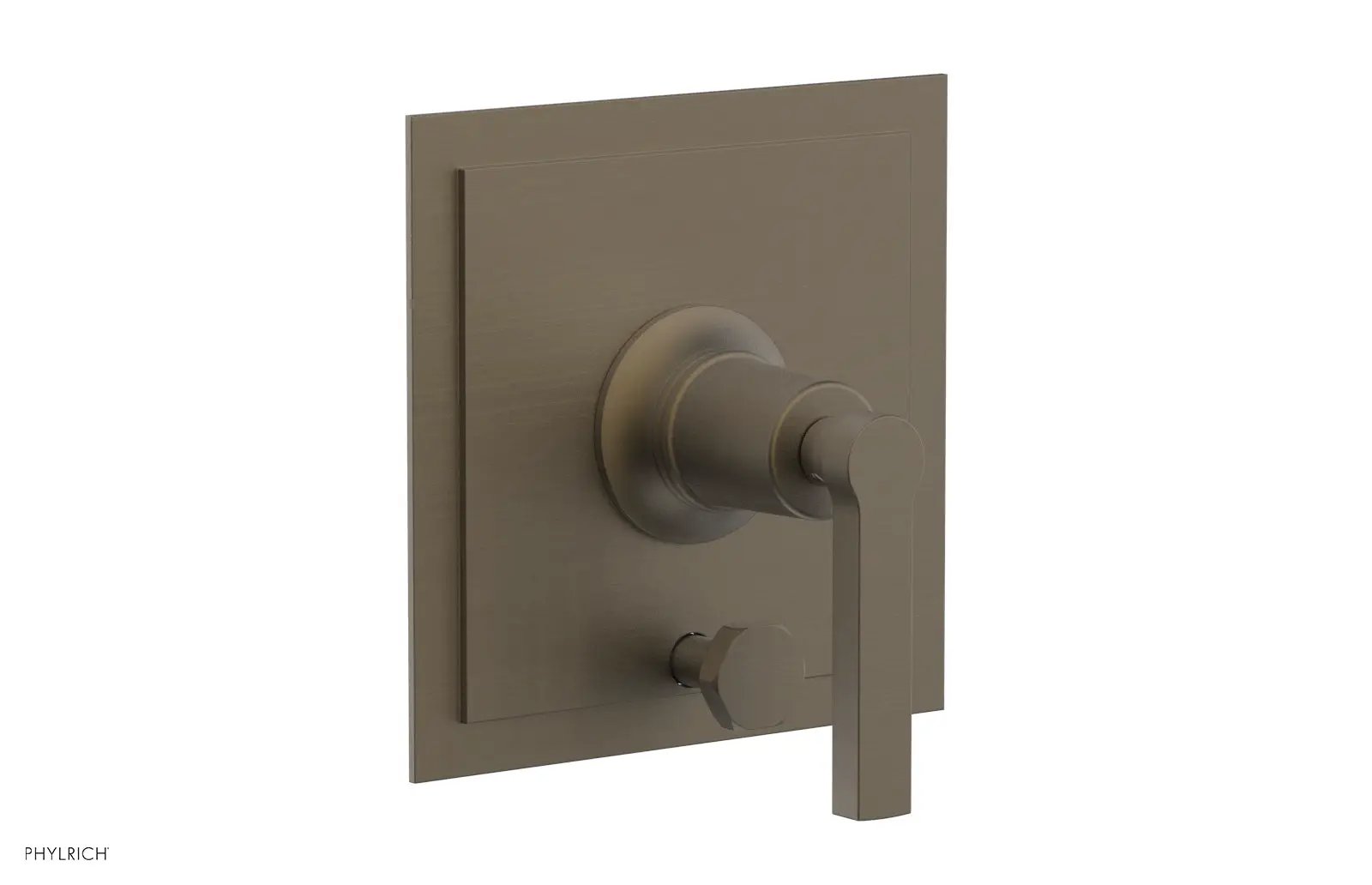 Phylrich HEX MODERN Pressure Balance Shower Plate with Diverter and Handle Trim Set by Phylrich