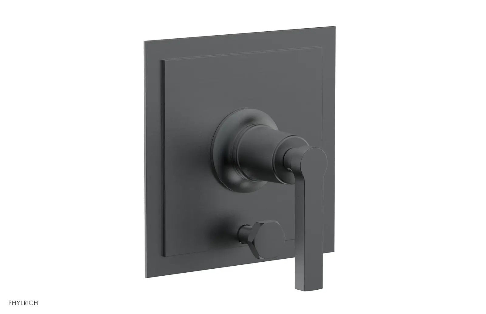Phylrich HEX MODERN Pressure Balance Shower Plate with Diverter and Handle Trim Set by Phylrich