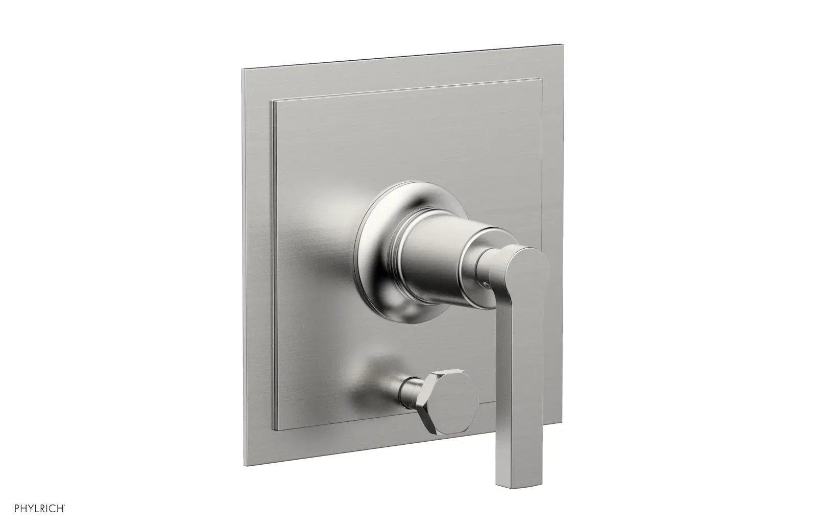 Phylrich HEX MODERN Pressure Balance Shower Plate with Diverter and Handle Trim Set by Phylrich