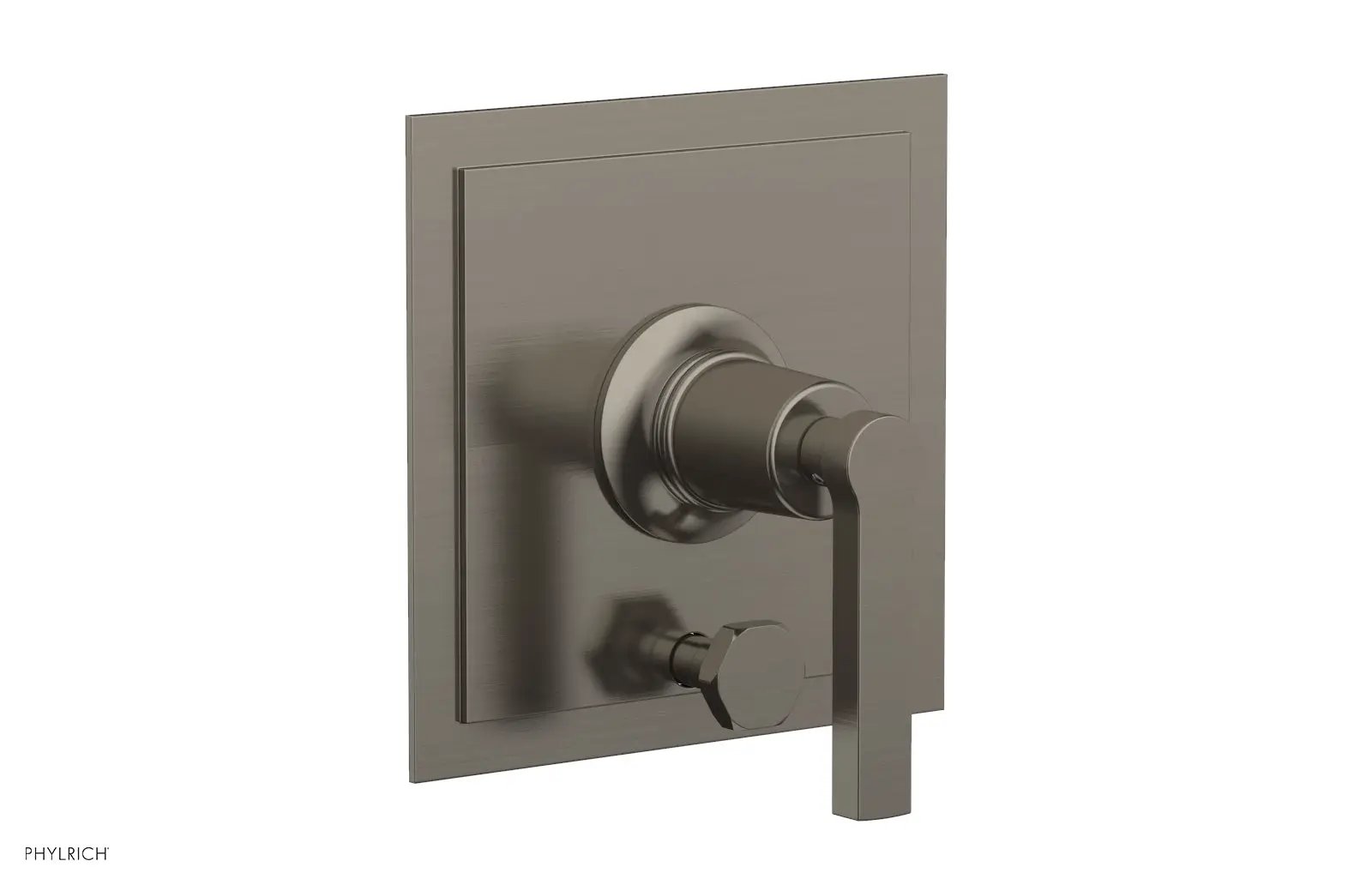 Phylrich HEX MODERN Pressure Balance Shower Plate with Diverter and Handle Trim Set by Phylrich