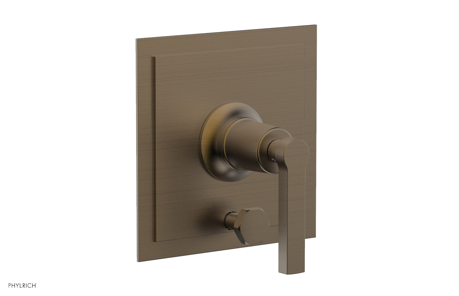 Phylrich HEX MODERN Pressure Balance Shower Plate with Diverter and Handle Trim Set by Phylrich