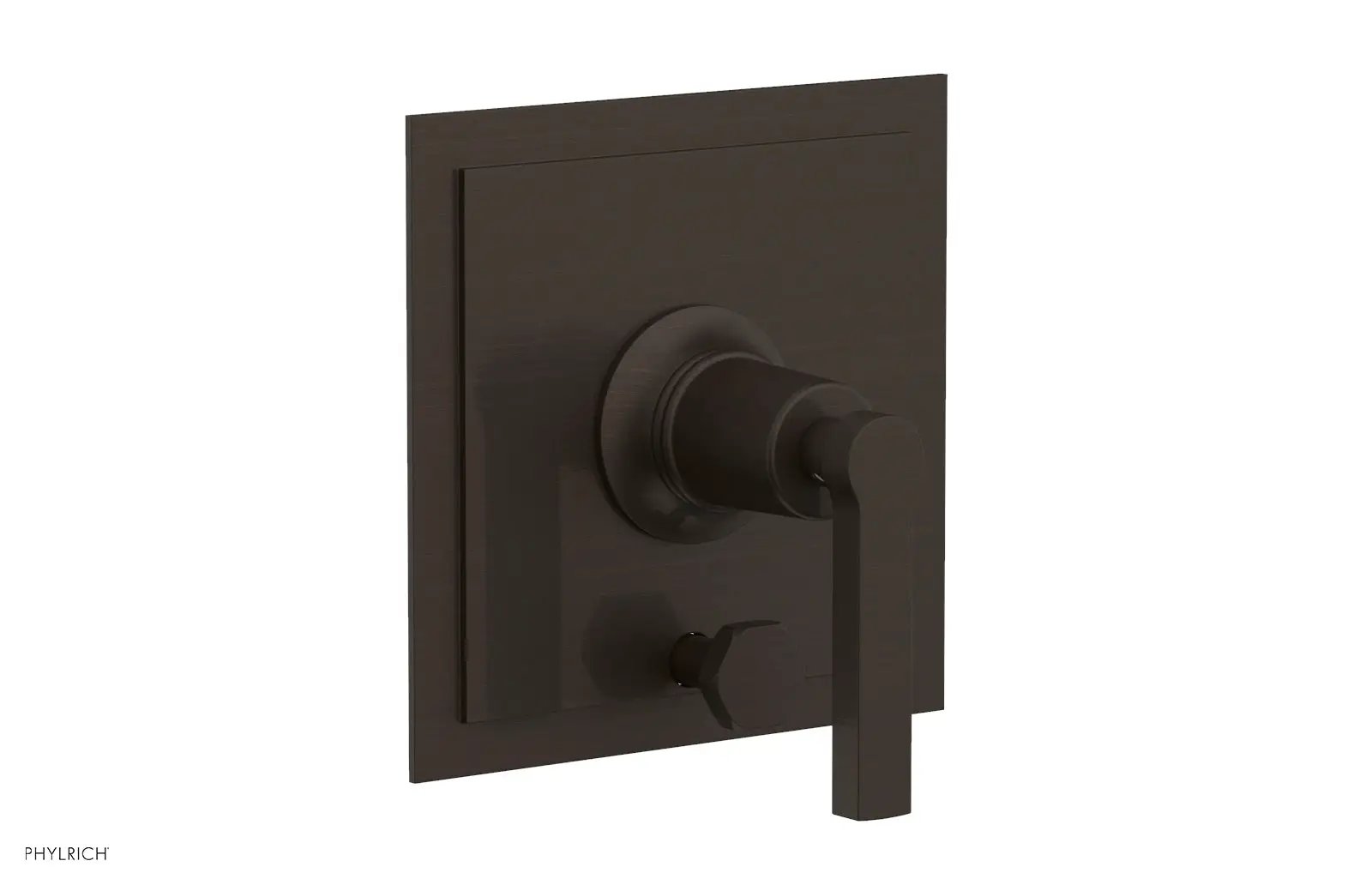 Phylrich HEX MODERN Pressure Balance Shower Plate with Diverter and Handle Trim Set by Phylrich