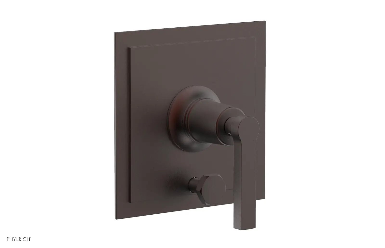 Phylrich HEX MODERN Pressure Balance Shower Plate with Diverter and Handle Trim Set by Phylrich