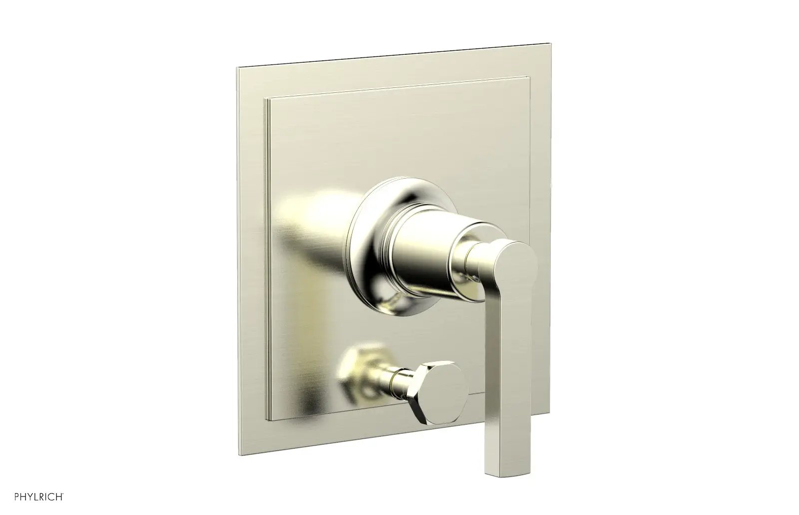 Phylrich HEX MODERN Pressure Balance Shower Plate with Diverter and Handle Trim Set by Phylrich