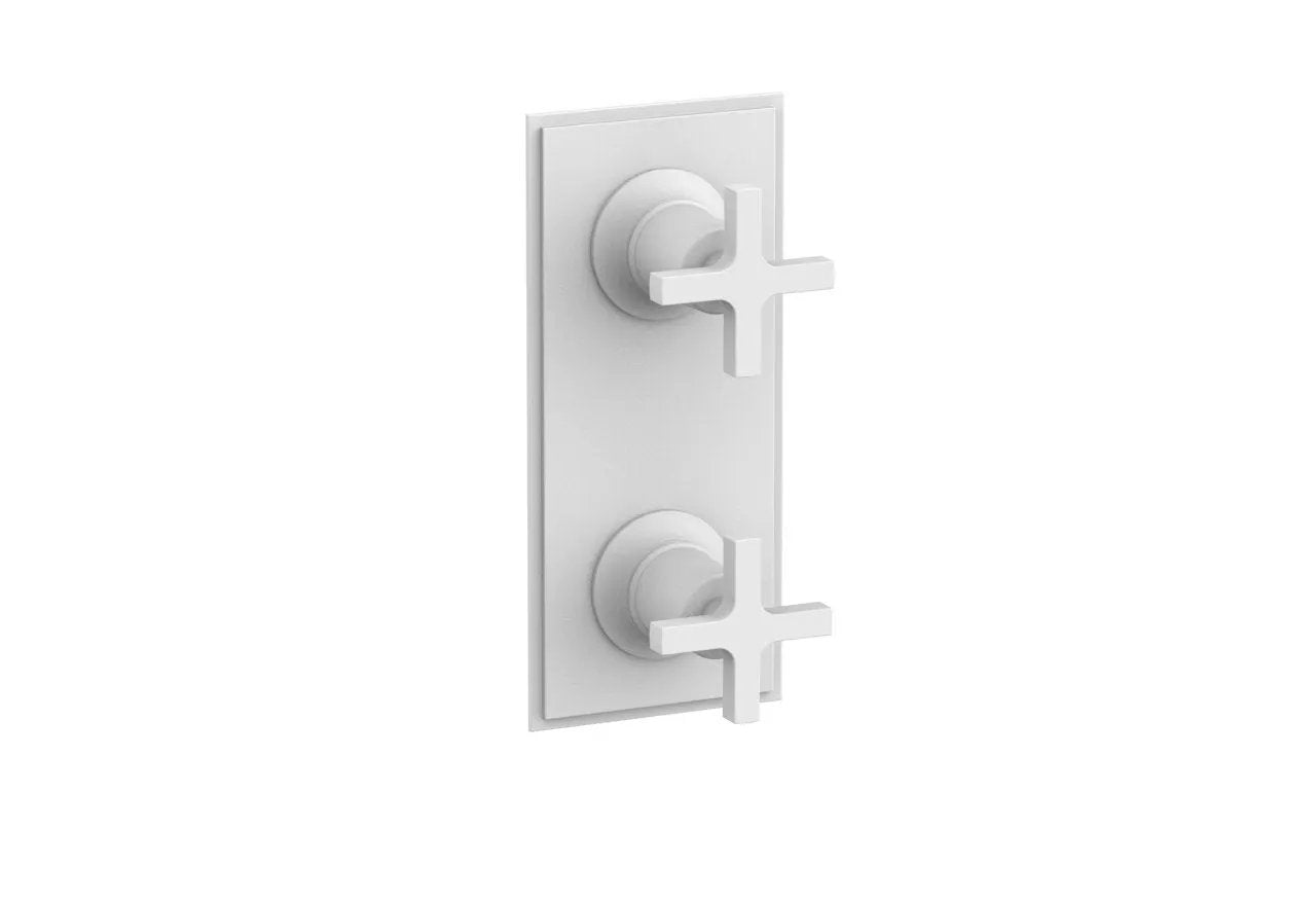 Phylrich HEX MODERN Cross Handle Pair Trim Set for Thermostatic Control with Volume Control or Diverter by Phylrich