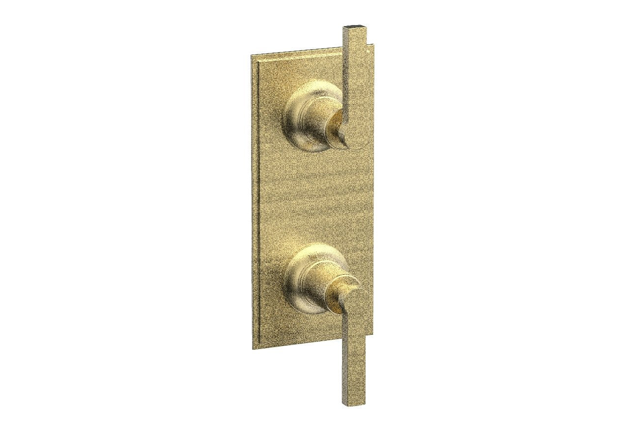 Phylrich HEX MODERN Lever Handle Pair Trim Set for Thermostatic Control with Volume Control or Diverter