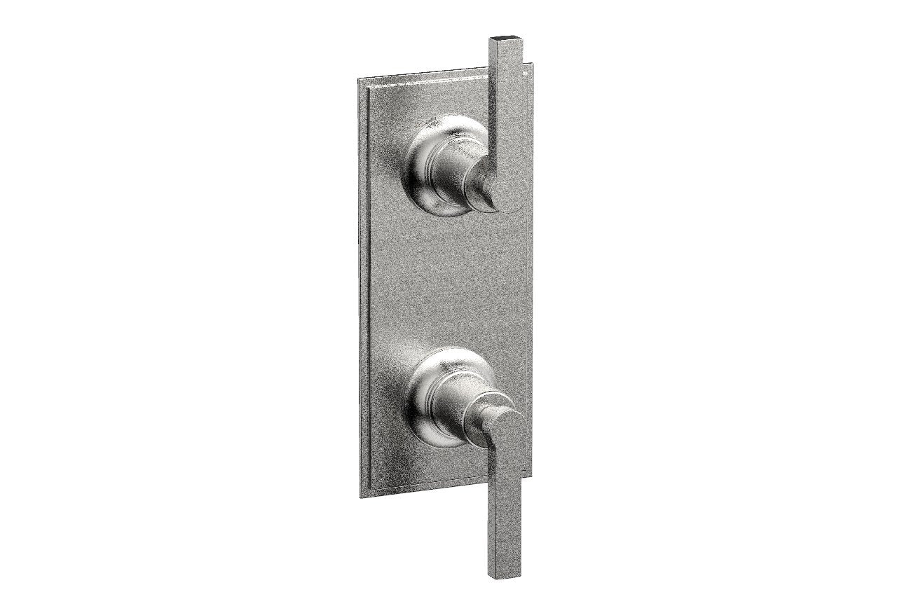 Phylrich HEX MODERN Lever Handle Pair Trim Set for Thermostatic Control with Volume Control or Diverter