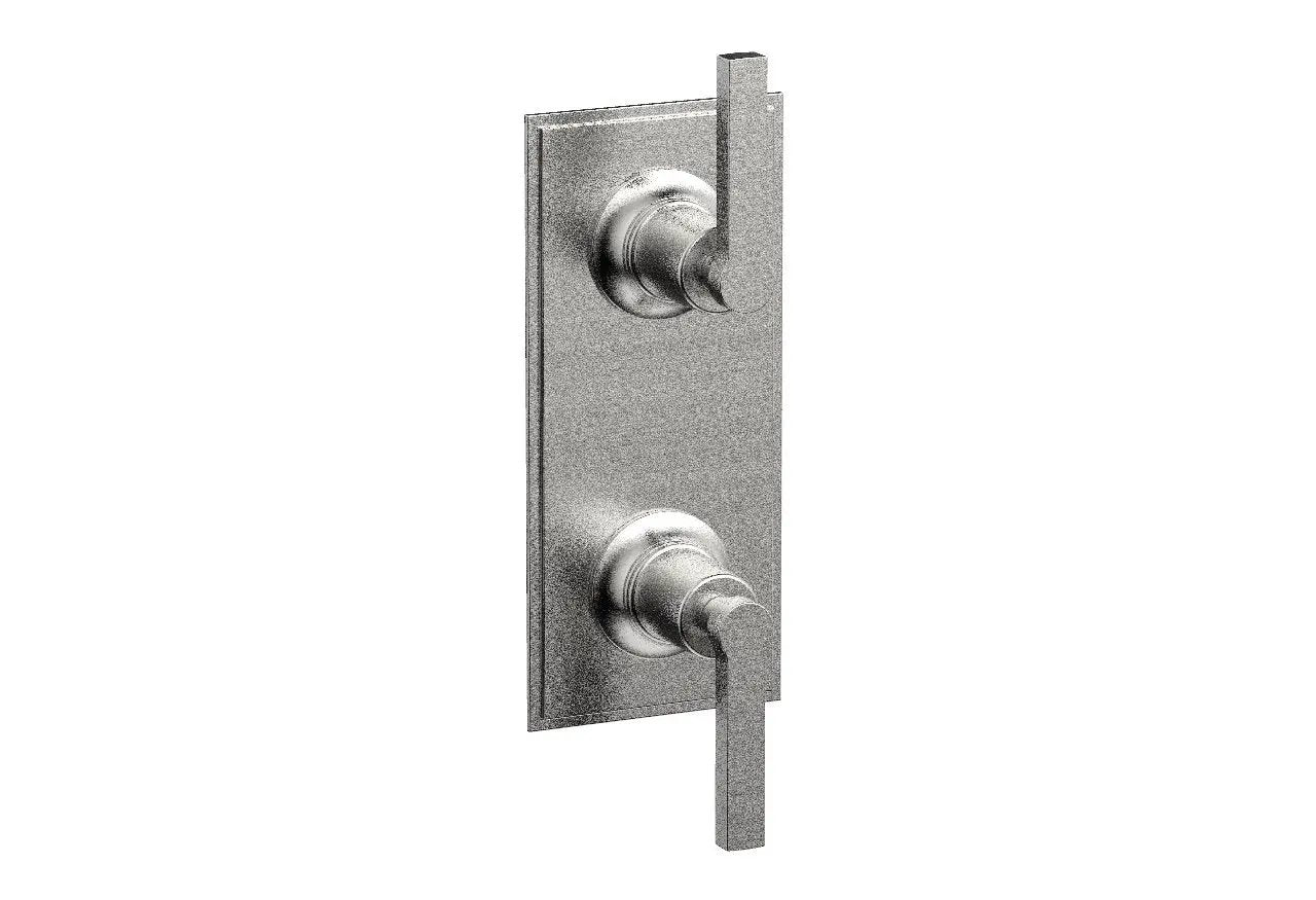 Phylrich HEX MODERN Lever Handle Pair Trim Set for Thermostatic Control with Volume Control or Diverter by Phylrich