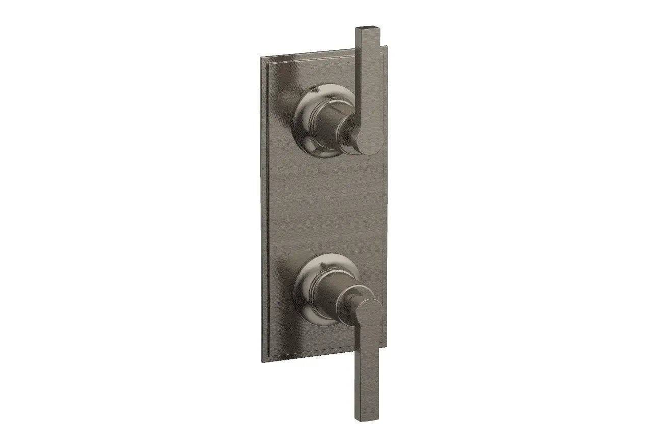 Phylrich HEX MODERN Lever Handle Pair Trim Set for Thermostatic Control with Volume Control or Diverter by Phylrich